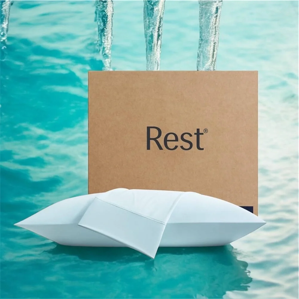 REST Evercool+ Cooling Pillow Cases Standard - 2 Pillowcase for Sensitive Blue